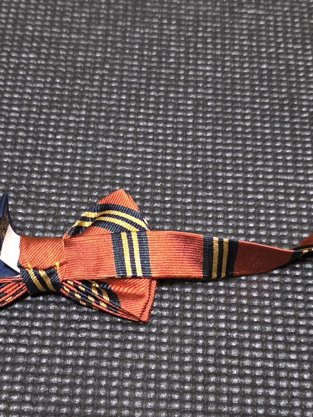 Polo by Ralph Lauren Orange Striped Bow Tie with Navy & Yellow Accents
